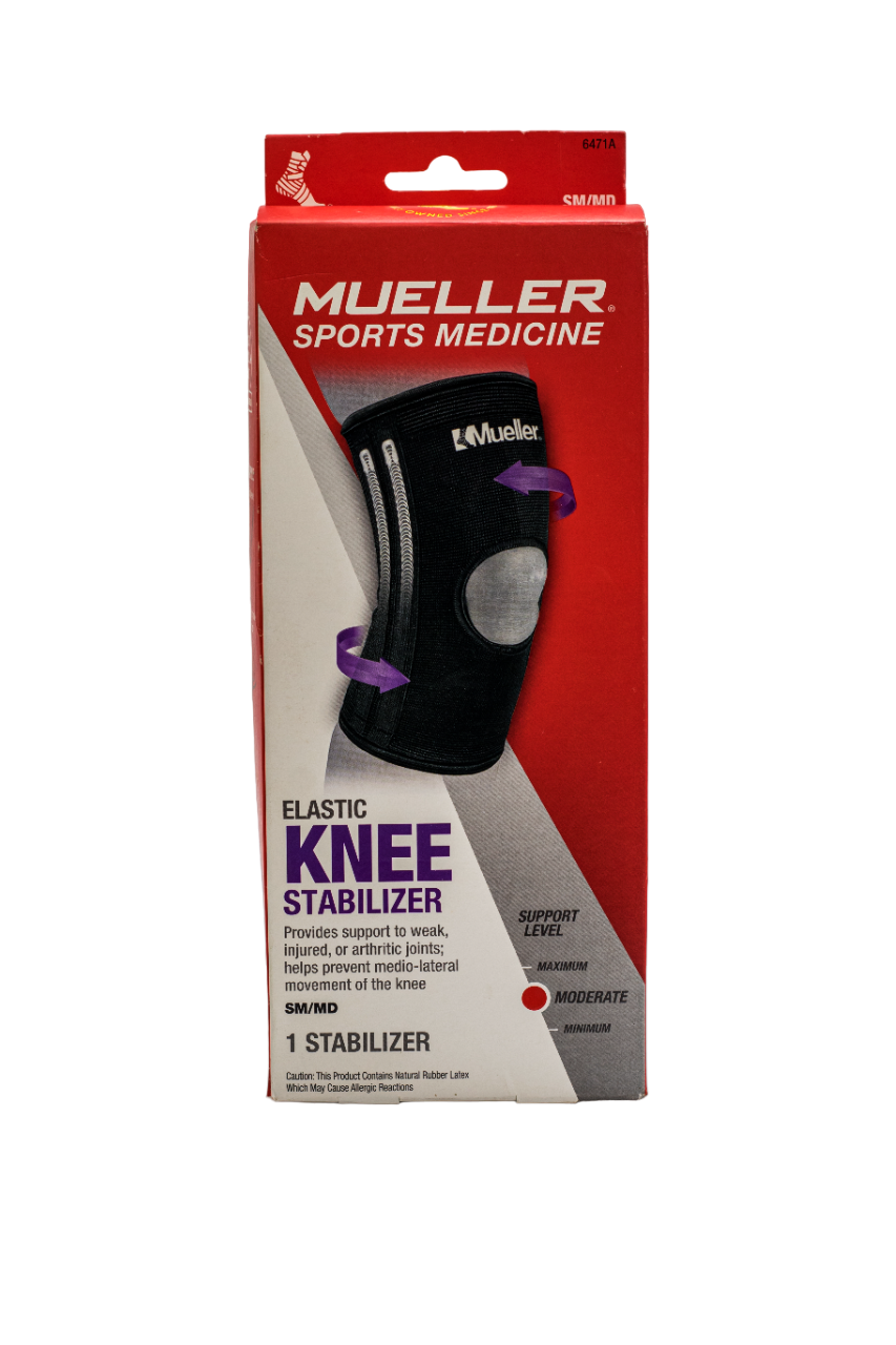 Elastic Knee Stabilizer Black Packaged