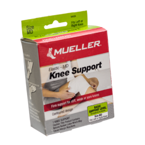 Elastic Knee support white packaged