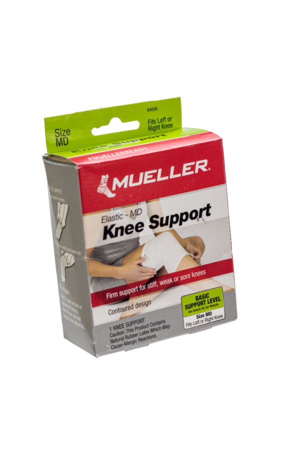 Elastic Knee support white packaged